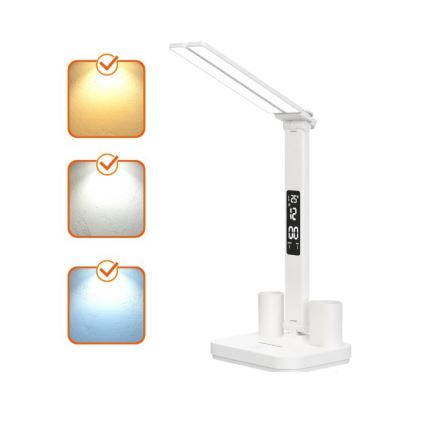LED reguliuojamo ryškumo įkraunama stalinė lempa NOBLITE P LED/5W/5V 3000/4000/6000K 2200 mAh balta
