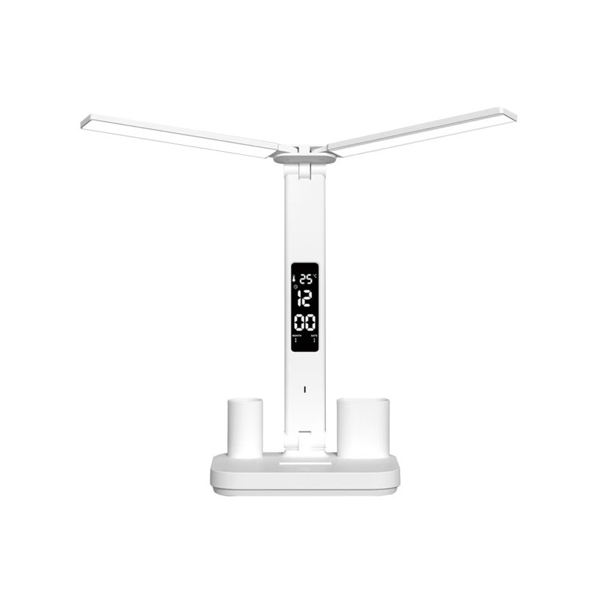 LED reguliuojamo ryškumo įkraunama stalinė lempa NOBLITE P LED/5W/5V 3000/4000/6000K 2200 mAh balta