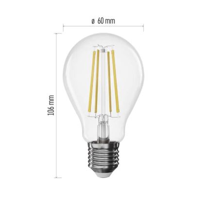 Dimeriuojama LED filamentinė lemputė A60 E27/7,5W/230V 2700K