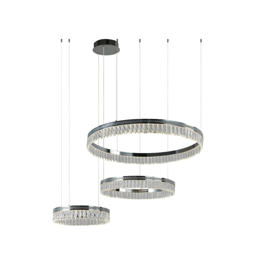 LED reguliuojamo ryškumo krištolinis šviestuvas ant troselio THALIA LED/120W/230V 3000-6000K + nuotolinis valdymas