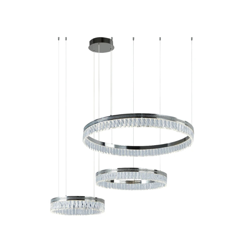 LED reguliuojamo ryškumo krištolinis šviestuvas ant troselio THALIA LED/120W/230V 3000-6000K + nuotolinis valdymas