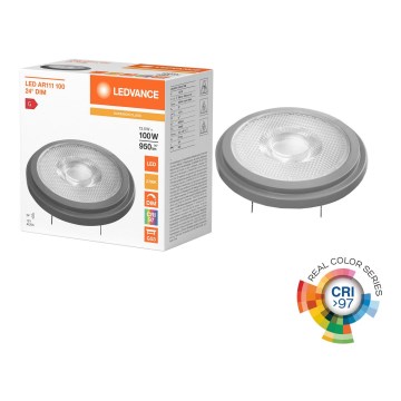 Dimeriuojama LED lemputė AR111 G53/13,5W/12V 2700K 24° CRI 97 - Ledvance