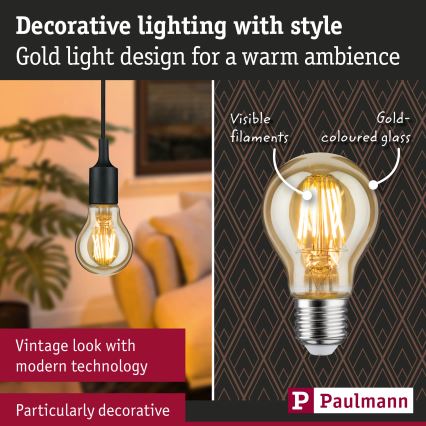 Dimeriuojama LED lemputė FILAMENT E27/6W/230V 1700K - Paulmann 28522
