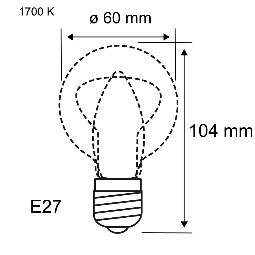 Dimeriuojama LED lemputė FILAMENT E27/6W/230V 1700K - Paulmann 28522