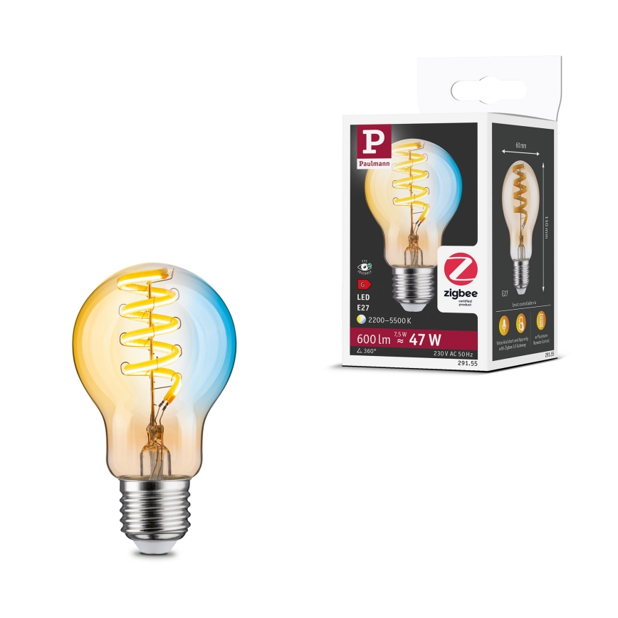 Dimeriuojama LED lemputė FILAMENT E27/7,5W/230V 2200-5500K - Paulmann 29155