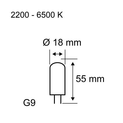 Dimeriuojama LED lemputė G9/4W/230V 2200-6500K - Paulmann 28820
