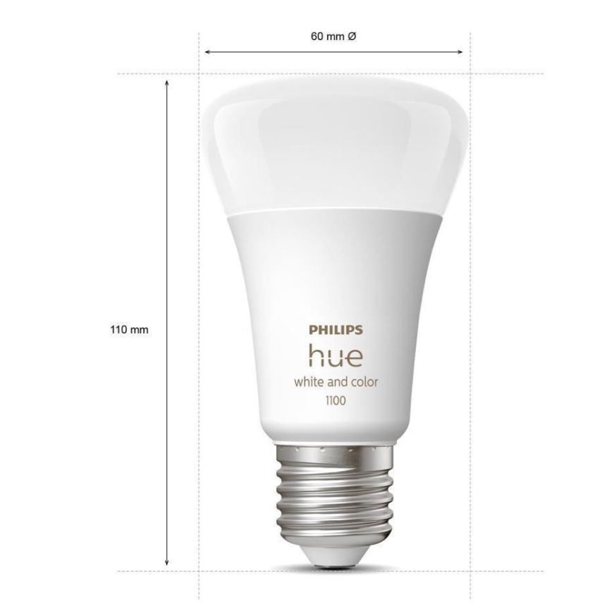 Dimeriuojama LED lemputė Philips Hue White And Color Ambiance A60 E27/9W/230V 2000-6500K