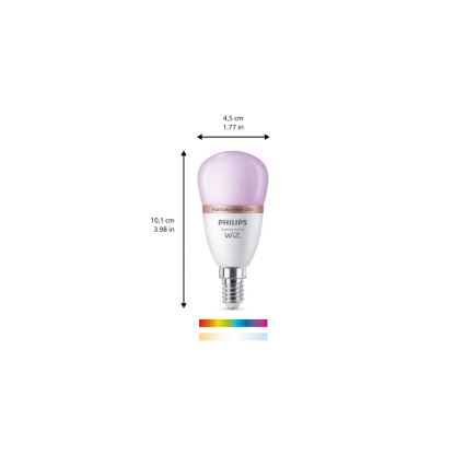 LED RGB dimeriuojama lemputė Philips SMART P45 E14/4,9W/230V 2200-6500K CRI 90