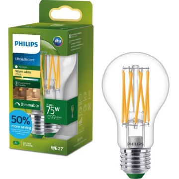 Dimeriuojama LED lemputė Philips ULTRAEFFICIENT VINTAGE A60 E27/5,2W/230V 2700K