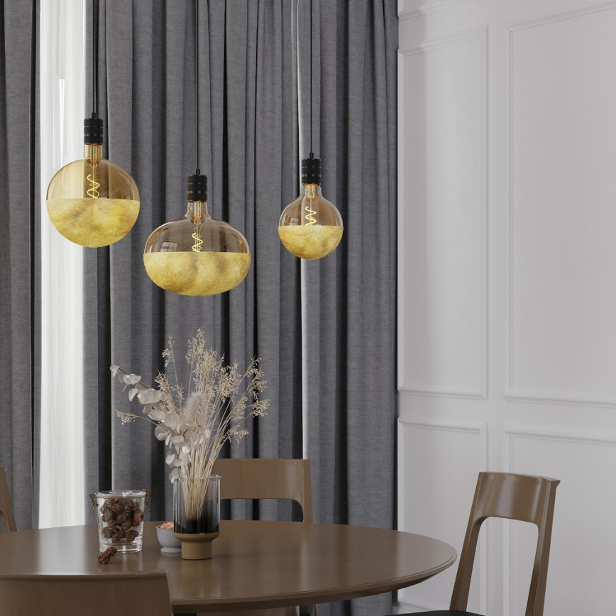Dimeriuojama LED lemputė su gaubtu FILAMENT G200, E27, 4W, 230V, 1800K, auksinė, CRI 90