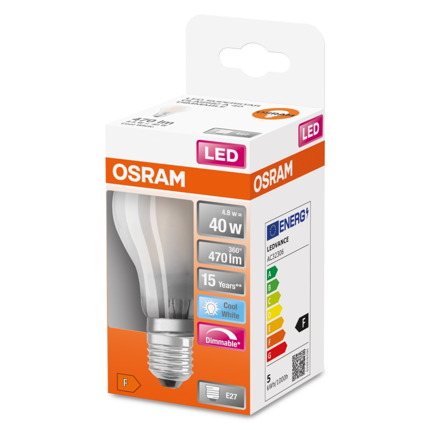 Dimeriuojama LED lemputė SUPERSTAR CLASSIC A60 E27/4,8W/230V 4000K - Osram