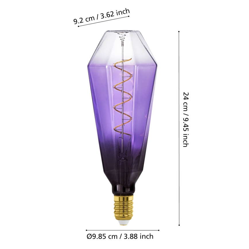 Dimeriuojama LED lemputė VINTAGE E27/4W/230V 1800K violetinė - Eglo 110237