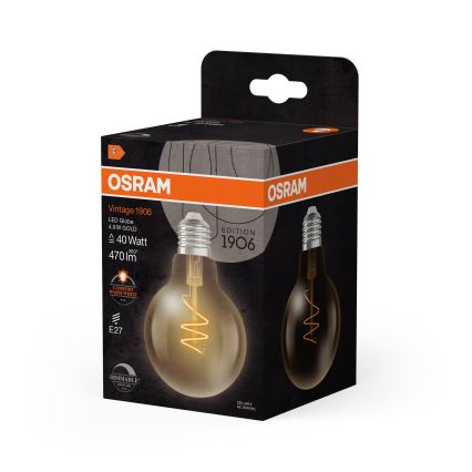 Dimeriuojama LED lemputė VINTAGE FILAMENT E27/4,9W/230V 2200K CRI 90 - Osram