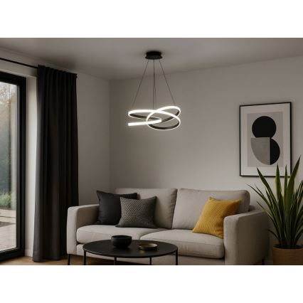 Reguliuojama liustra ant laido LED/90W/230V 3000-6500K skersmuo 47 cm + nuotolinis valdymas