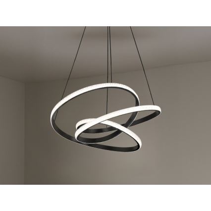 Reguliuojama liustra ant laido LED/90W/230V 3000-6500K skersmuo 47 cm + nuotolinis valdymas