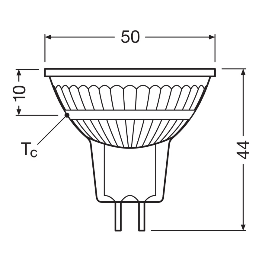 LED dimeriuojama reflektorinė lemputė MR16 GU5,3/5W/12V 4000K 36° CRI 90 - Ledvance
