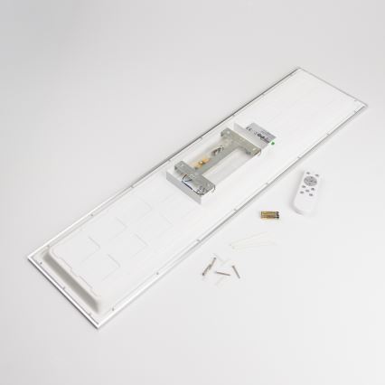 LED RGBW dimeriuojama paviršinė LED panelė LED/13,5W/230V 3000-6500K 29,5x59,5 cm sidabrinė + nuotolinis valdymas