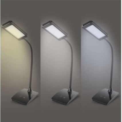 Dimeriuojama LED stalinė lempa EDDY LED/6W/230V 3000/4500/6800K juoda
