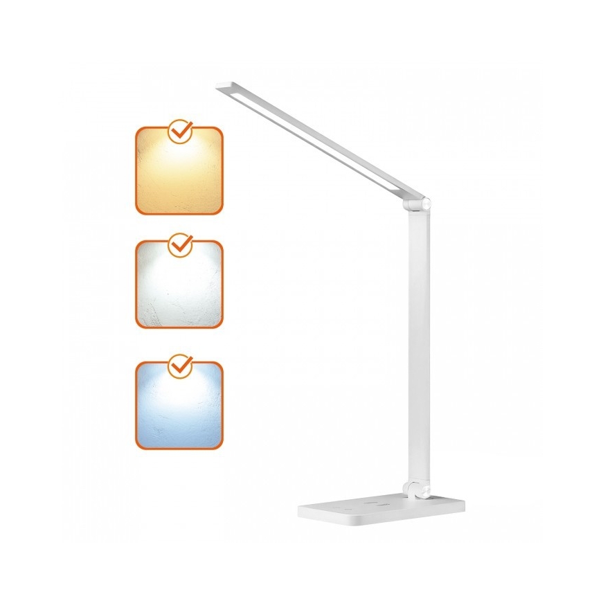 LED stalinė lempa su reguliuojamu ryškumu ir belaidžiu QI įkrovimu NOBLITE Q LED/7W/230V 3000/4000/6500K balta