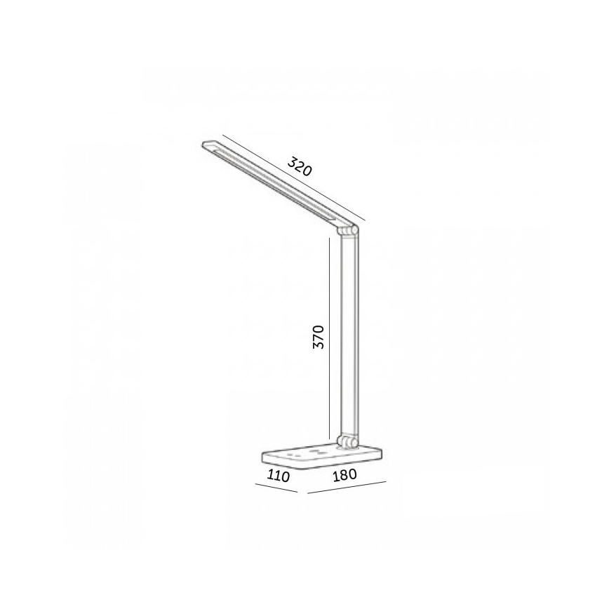LED stalinė lempa su reguliuojamu ryškumu ir belaidžiu QI įkrovimu NOBLITE Q LED/7W/230V 3000/4000/6500K balta