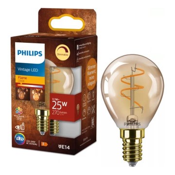 Dimeriuojama vintažinė LED lemputė Philips P45 E14/3,1W/230V 2200K