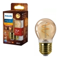 Dimeriuojama vintažinė LED lemputė Philips P45 E27/3,1W/230V 2200K CRI 90