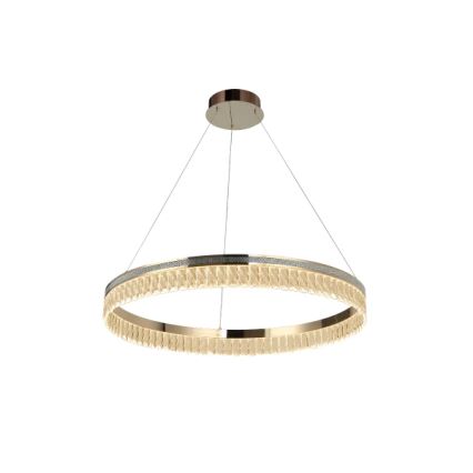 Reguliuojamas LED krištolinis liustras ant troselio THALIA LED/55W/230V 3000-6000K skersmuo 80 cm + su nuotoliniu pultu