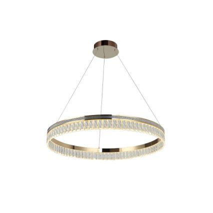 Reguliuojamas LED krištolinis liustras ant troselio THALIA LED/55W/230V 3000-6000K skersmuo 80 cm + su nuotoliniu pultu