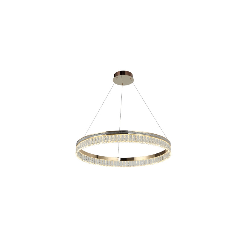 Reguliuojamas LED krištolinis liustras ant troselio THALIA LED/55W/230V 3000-6000K skersmuo 80 cm + su nuotoliniu pultu