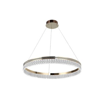 Reguliuojamas LED krištolinis liustras ant troselio THALIA LED/55W/230V 3000-6000K skersmuo 80 cm + su nuotoliniu pultu