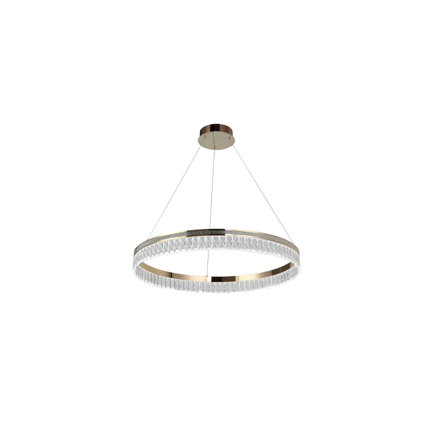 Reguliuojamas LED krištolinis liustras ant troselio THALIA LED/55W/230V 3000-6000K skersmuo 80 cm + su nuotoliniu pultu