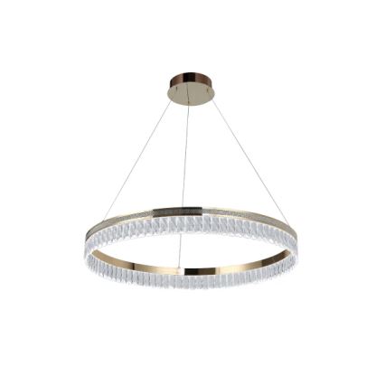 Reguliuojamas LED krištolinis liustras ant troselio THALIA LED/55W/230V 3000-6000K skersmuo 80 cm + su nuotoliniu pultu