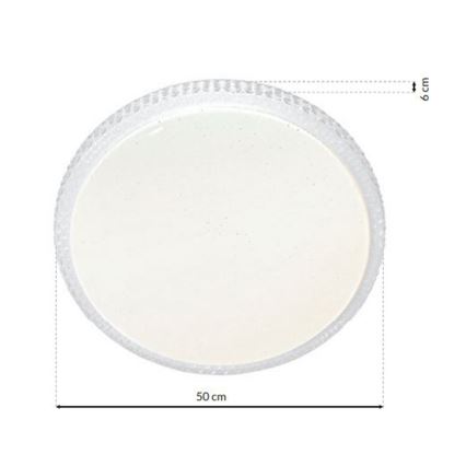 Dimeriuojamas LED lubinis šviestuvas CRUZ su nuotoliniu pulteliu LED/66W/230V 3300lm