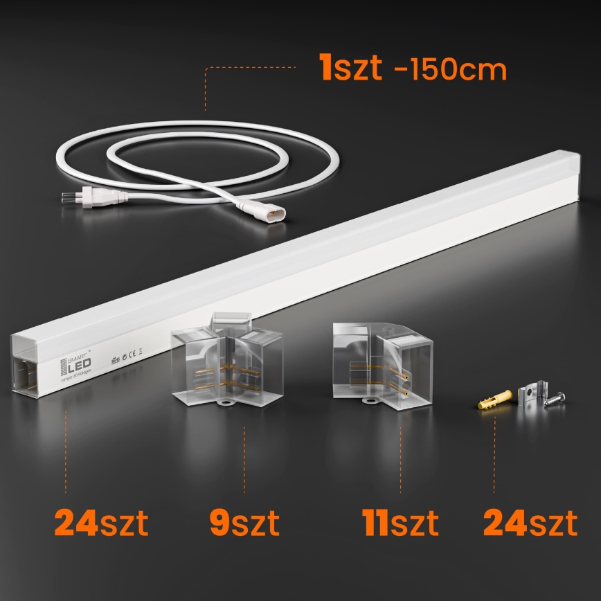 LED reguliuojamo ryškumo lubinis šviestuvas HEXAGON LED/240W/85-265V 5000K 298x209 cm CRI 90 IP54 baltas