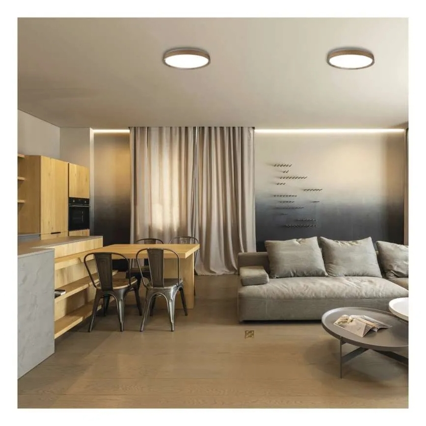 Dimeriuojamas LED lubinis šviestuvas ILVI LED/30W/230V 2700-6500K skersmuo 40 cm smėlinis + nuotolinis valdymas