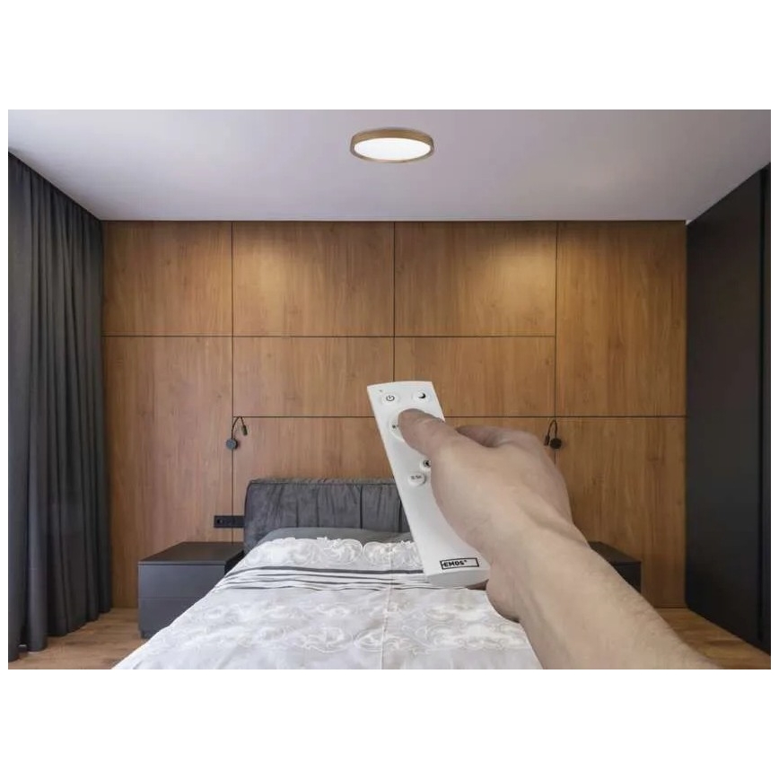 Dimeriuojamas LED lubinis šviestuvas ILVI LED/30W/230V 2700-6500K skersmuo 40 cm smėlinis + nuotolinis valdymas
