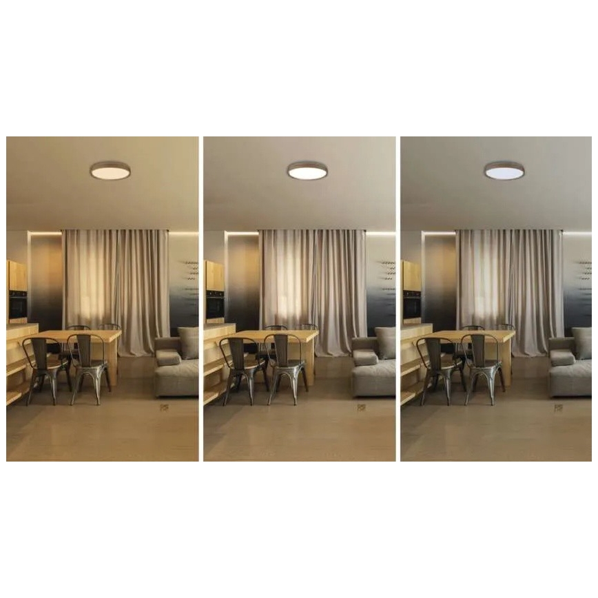 Dimeriuojamas LED lubinis šviestuvas ILVI LED/30W/230V 2700-6500K skersmuo 40 cm smėlinis + nuotolinis valdymas