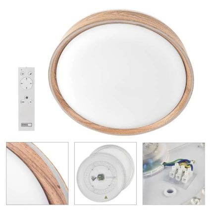 Dimeriuojamas LED lubinis šviestuvas ILVI LED/30W/230V 2700-6500K skersmuo 40 cm smėlinis + nuotolinis valdymas
