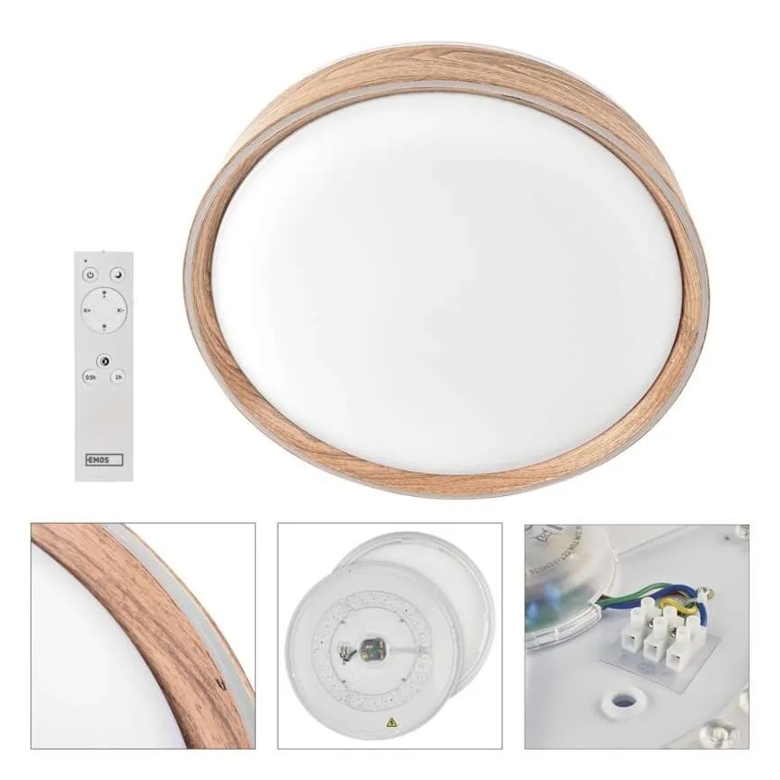 Dimeriuojamas LED lubinis šviestuvas ILVI LED/30W/230V 2700-6500K skersmuo 40 cm smėlinis + nuotolinis valdymas