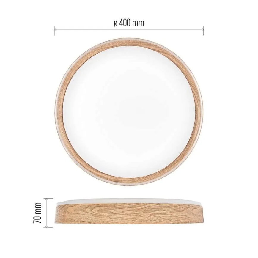 Dimeriuojamas LED lubinis šviestuvas ILVI LED/30W/230V 2700-6500K skersmuo 40 cm smėlinis + nuotolinis valdymas