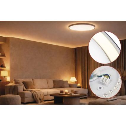 Reguliuojamas LED lubinis šviestuvas ILVI LED/45W/230V 2700-6500K skersmuo 50 cm juodas/žalvaris + nuotolinis valdymas