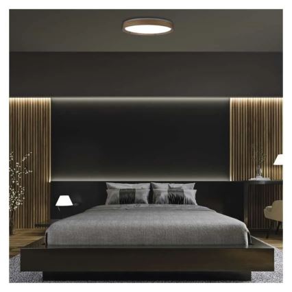 Dimeriuojamas LED lubinis šviestuvas ILVI LED/45W/230V 2700-6500K skersmuo 50 cm smėlio spalvos + nuotolinis valdymas