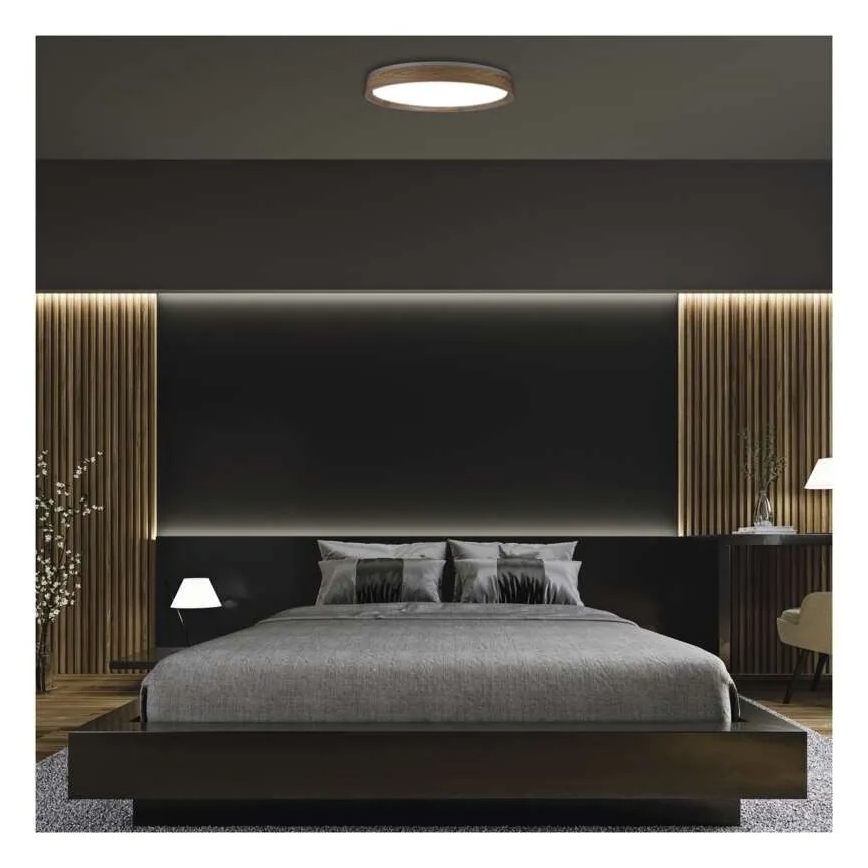 Dimeriuojamas LED lubinis šviestuvas ILVI LED/45W/230V 2700-6500K skersmuo 50 cm smėlio spalvos + nuotolinis valdymas