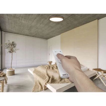 Dimeriuojamas LED lubinis šviestuvas ILVI LED/45W/230V 2700-6500K skersmuo 50 cm smėlio spalvos + nuotolinis valdymas