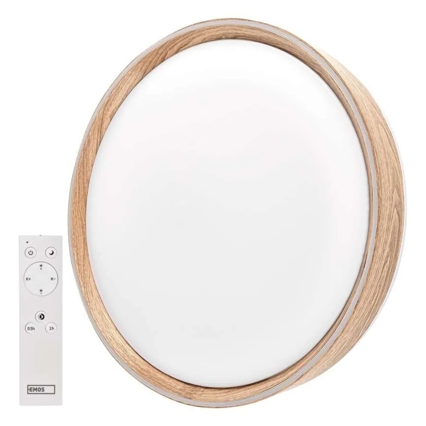 Dimeriuojamas LED lubinis šviestuvas ILVI LED/45W/230V 2700-6500K skersmuo 50 cm smėlio spalvos + nuotolinis valdymas