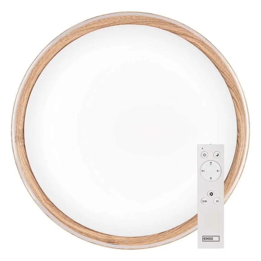 Dimeriuojamas LED lubinis šviestuvas ILVI LED/45W/230V 2700-6500K skersmuo 50 cm smėlio spalvos + nuotolinis valdymas