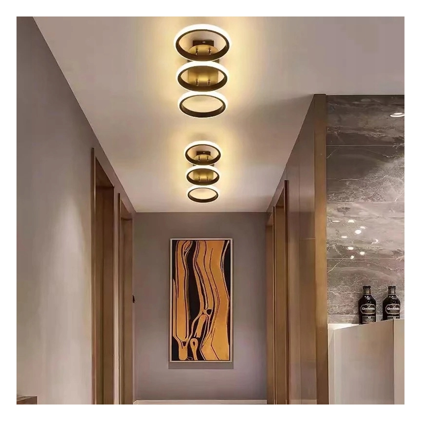 LED Dimeriuojamas lubinis šviestuvas LED/30W/230V 3000-6500K juodas Wi-Fi Tuya + nuotolinis valdymas