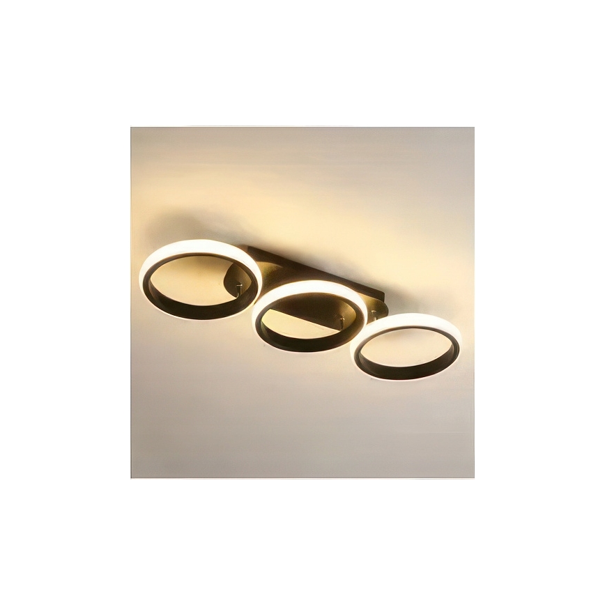 LED Dimeriuojamas lubinis šviestuvas LED/30W/230V 3000-6500K juodas Wi-Fi Tuya + nuotolinis valdymas