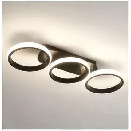 LED Dimeriuojamas lubinis šviestuvas LED/30W/230V 3000-6500K juodas Wi-Fi Tuya + nuotolinis valdymas