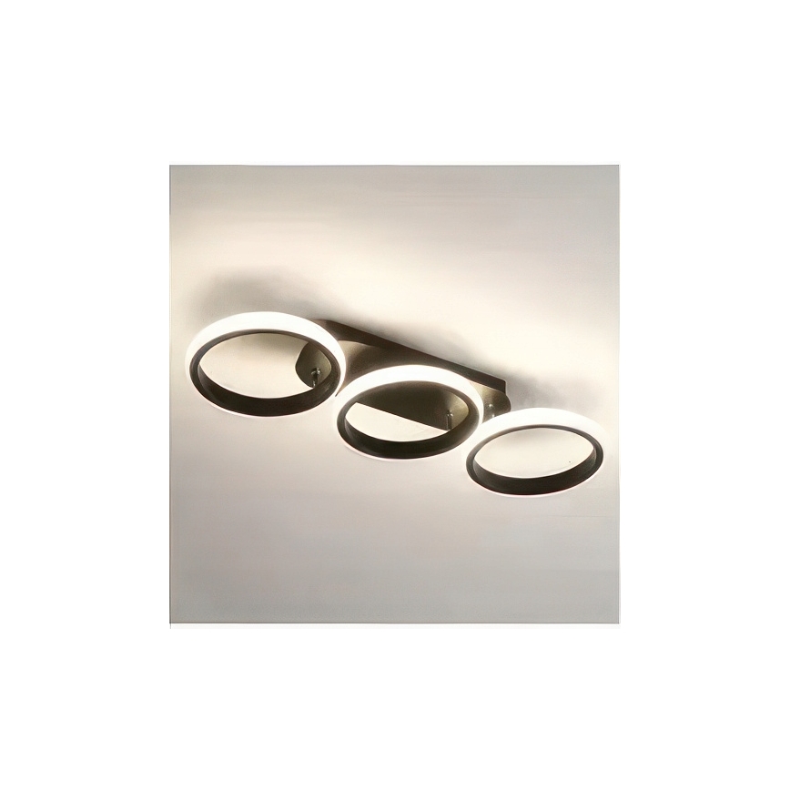 LED Dimeriuojamas lubinis šviestuvas LED/30W/230V 3000-6500K juodas Wi-Fi Tuya + nuotolinis valdymas